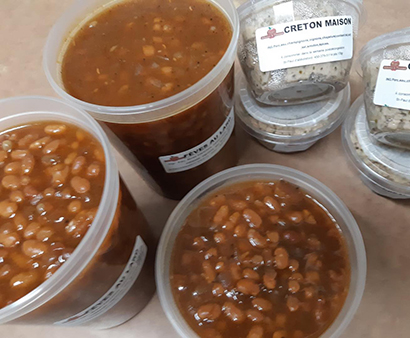 FÈVES AU LARD ET CRETONS MAISON